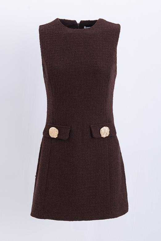 Cep Detaylı Mini Elbise