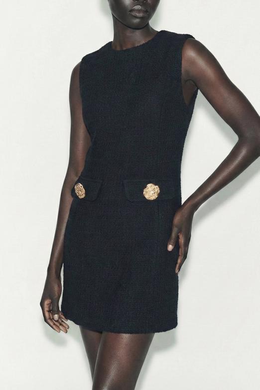 Cep Detaylı Mini Elbise