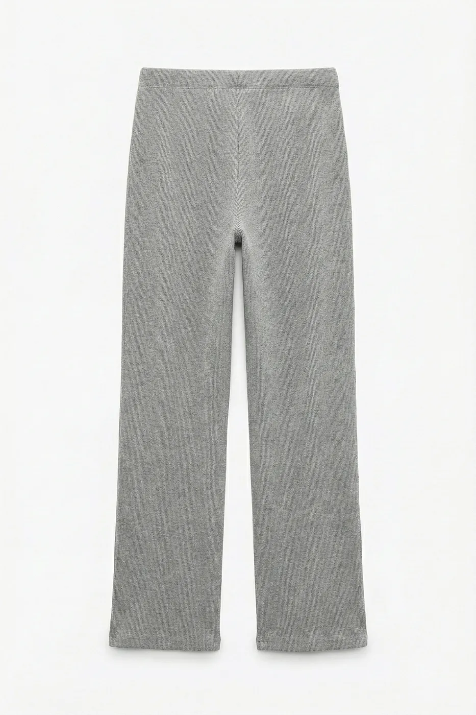 Bayan Gri Düz Kesim Pantolon