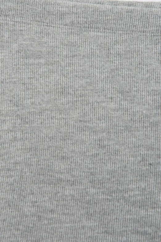 Bayan Gri Düz Kesim Pantolon - BSL