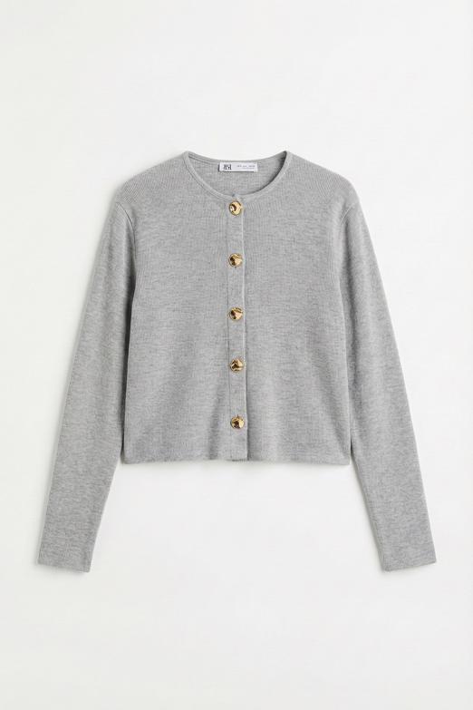 Bayan  Düğme Detaylı  Hırka