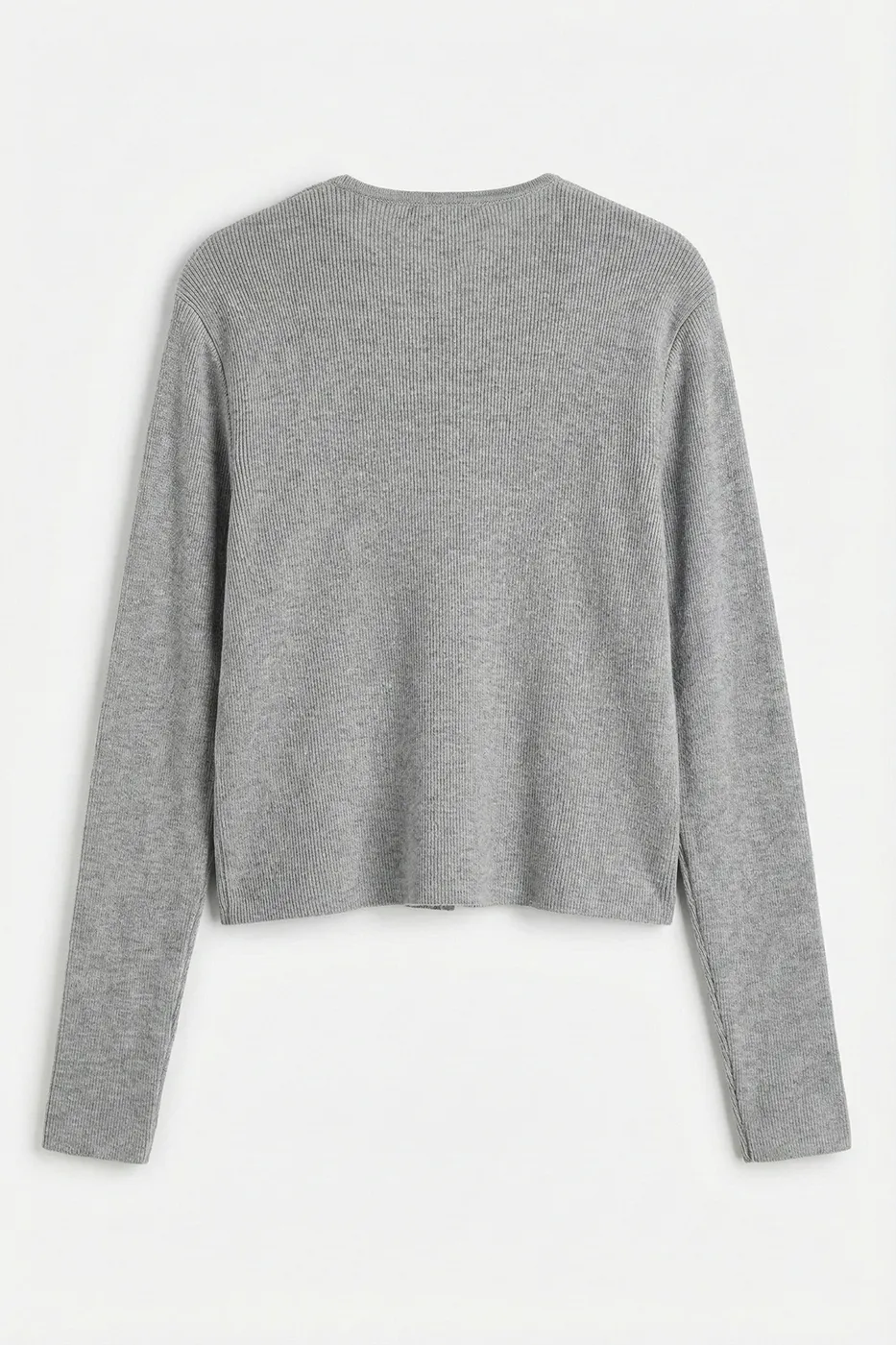 Bayan Gri Düğme Detaylı  Hırka