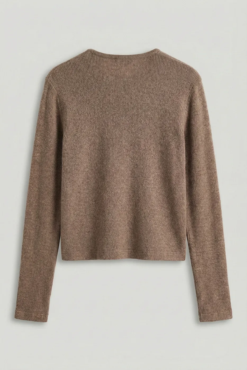 Bayan Kahverengi Düğme Detaylı  Hırka