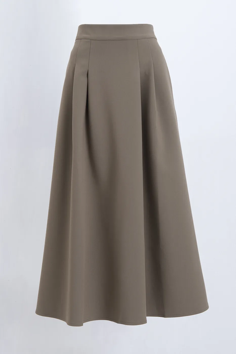 Bayan Haki Pileli Midi Etek