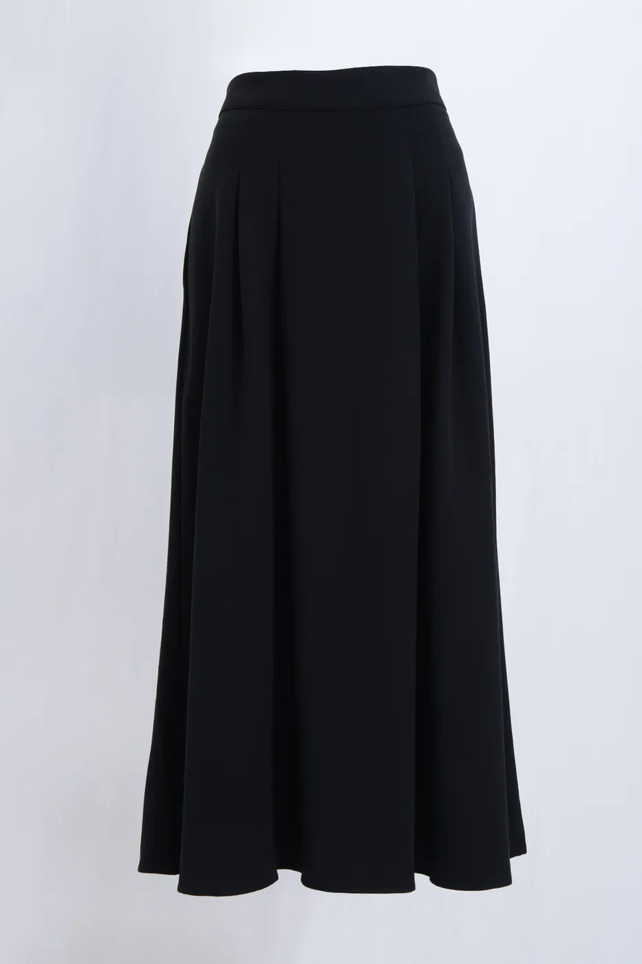 Bayan Siyah Pileli Midi Etek