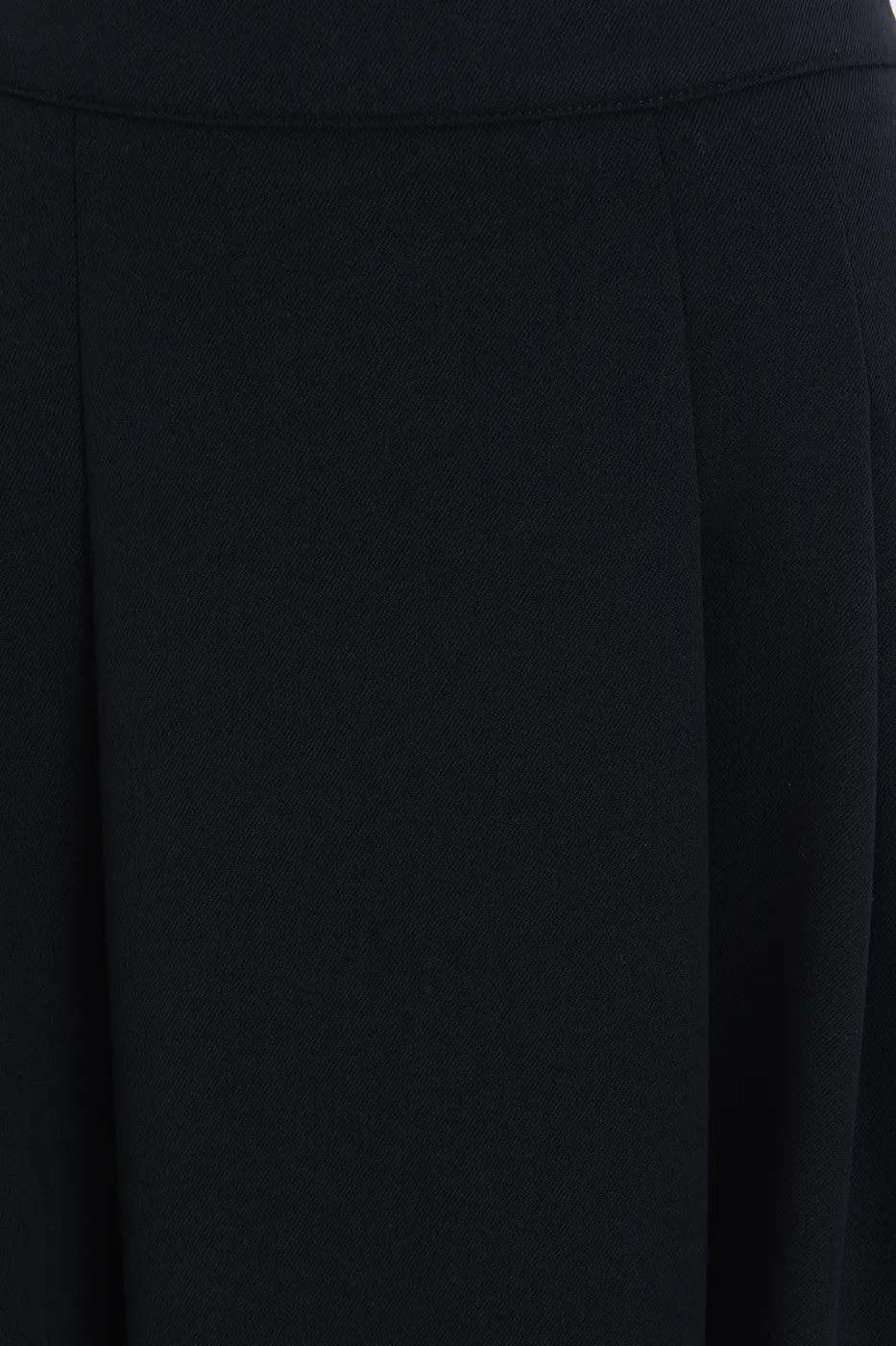 Bayan Siyah Pileli Midi Etek