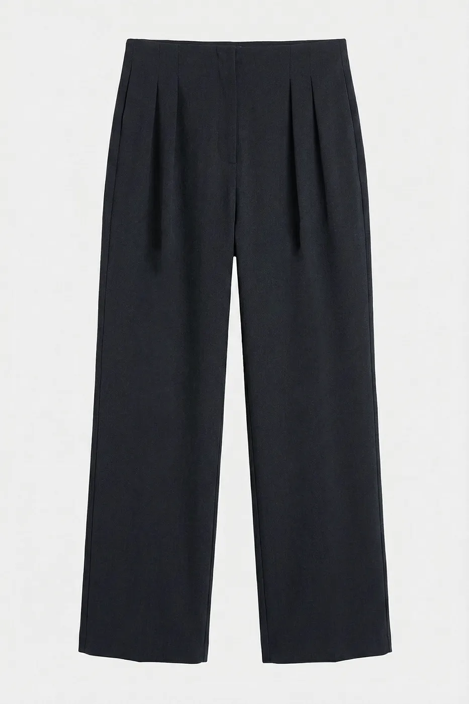 Bayan Antrasit Yüksek Bel Pileli Pantolon