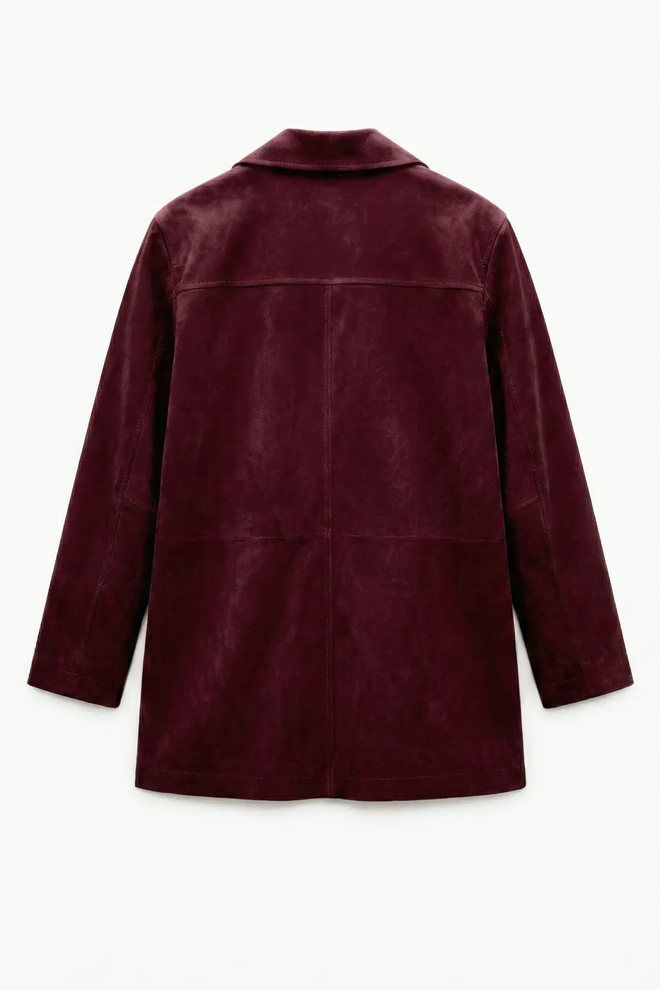 Bayan Bordo Cep Detaylı Ceket