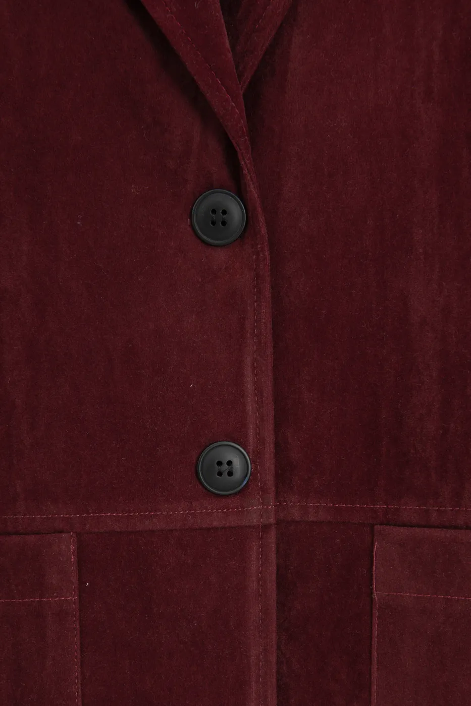 Bayan Bordo Cep Detaylı Ceket