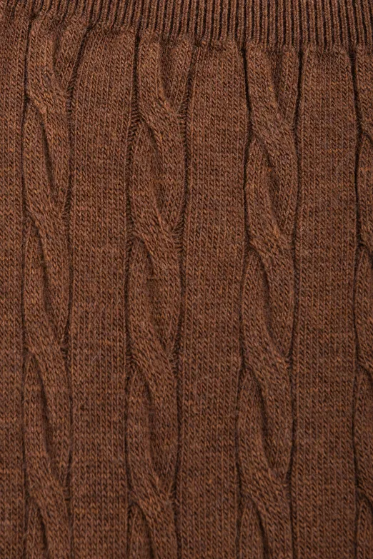 Bayan Tarçın Saçörgü Triko Midi Dar Etek - BSL