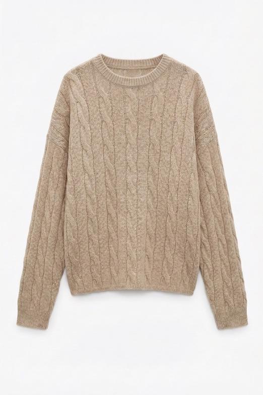 Bayan  Saçörgü Triko Oversize Kazak