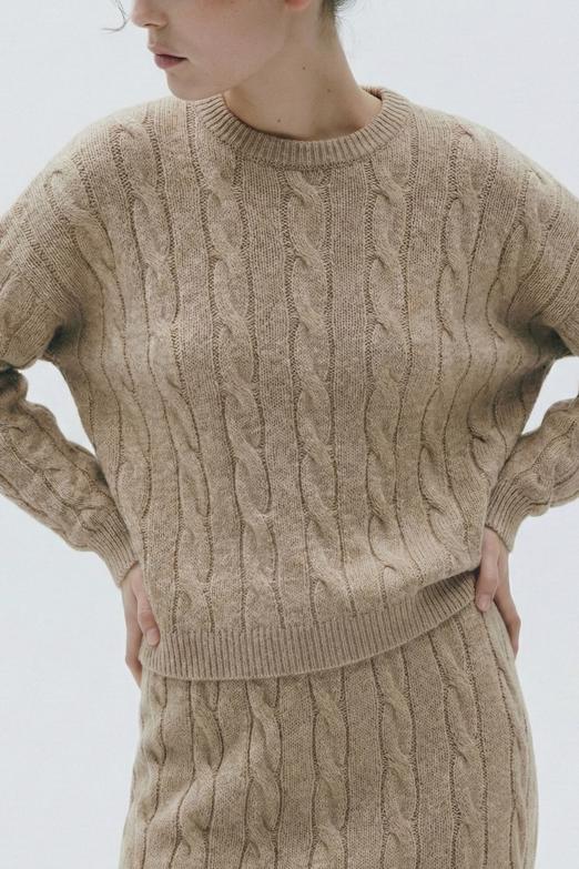 Bayan  Saçörgü Triko Oversize Kazak