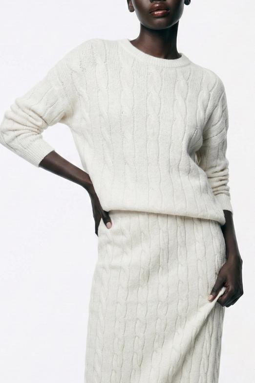 Bayan  Saçörgü Triko Oversize Kazak