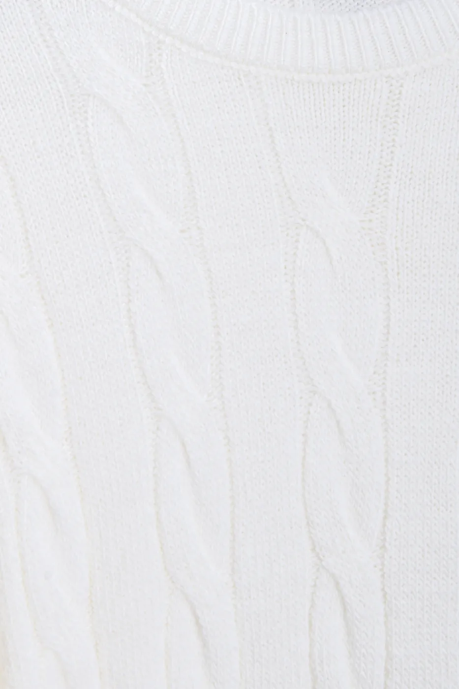 Bayan Ekru Saçörgü Triko Oversize Kazak