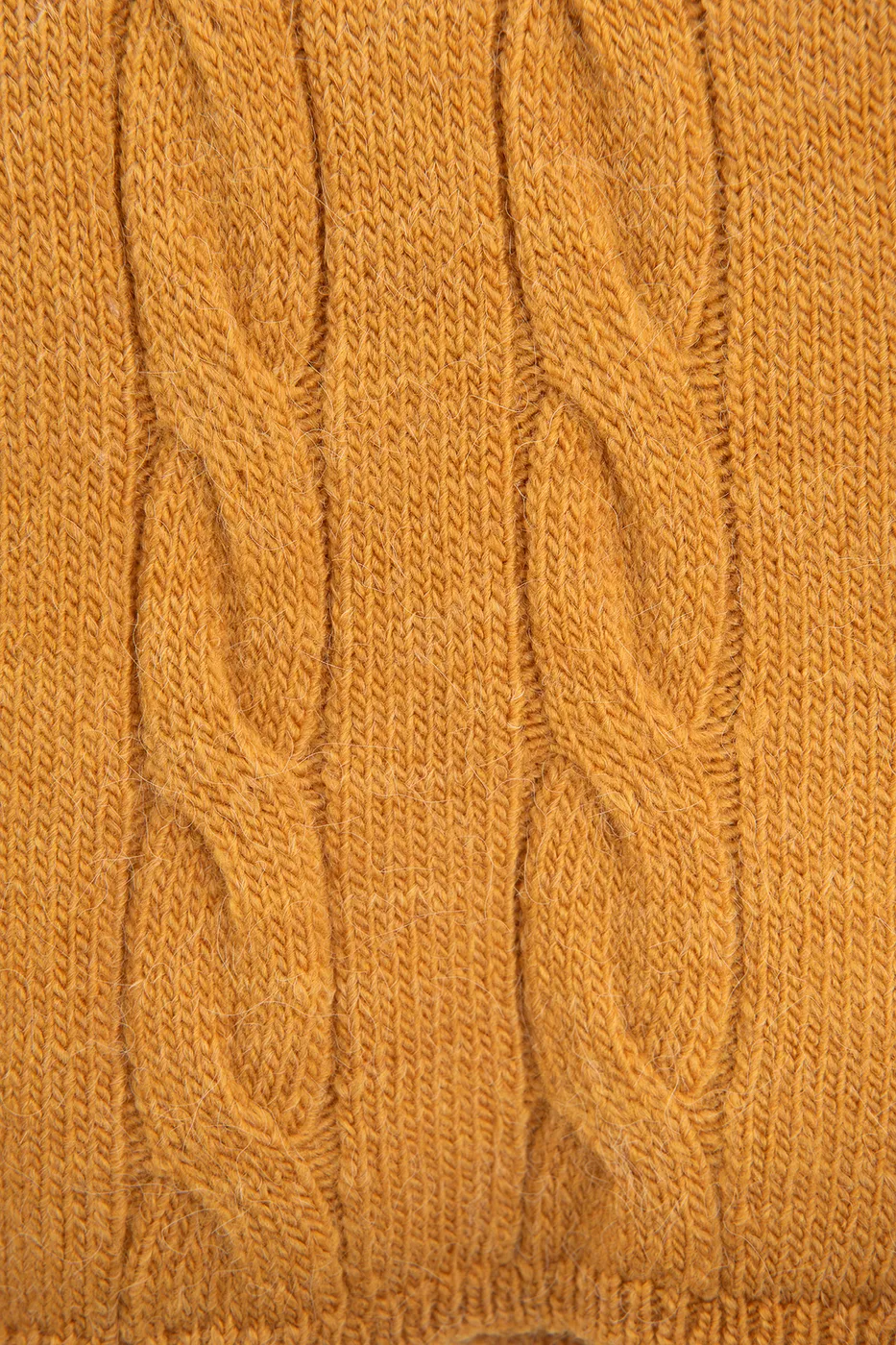 Bayan Hardal Saçörgü Triko Oversize Kazak