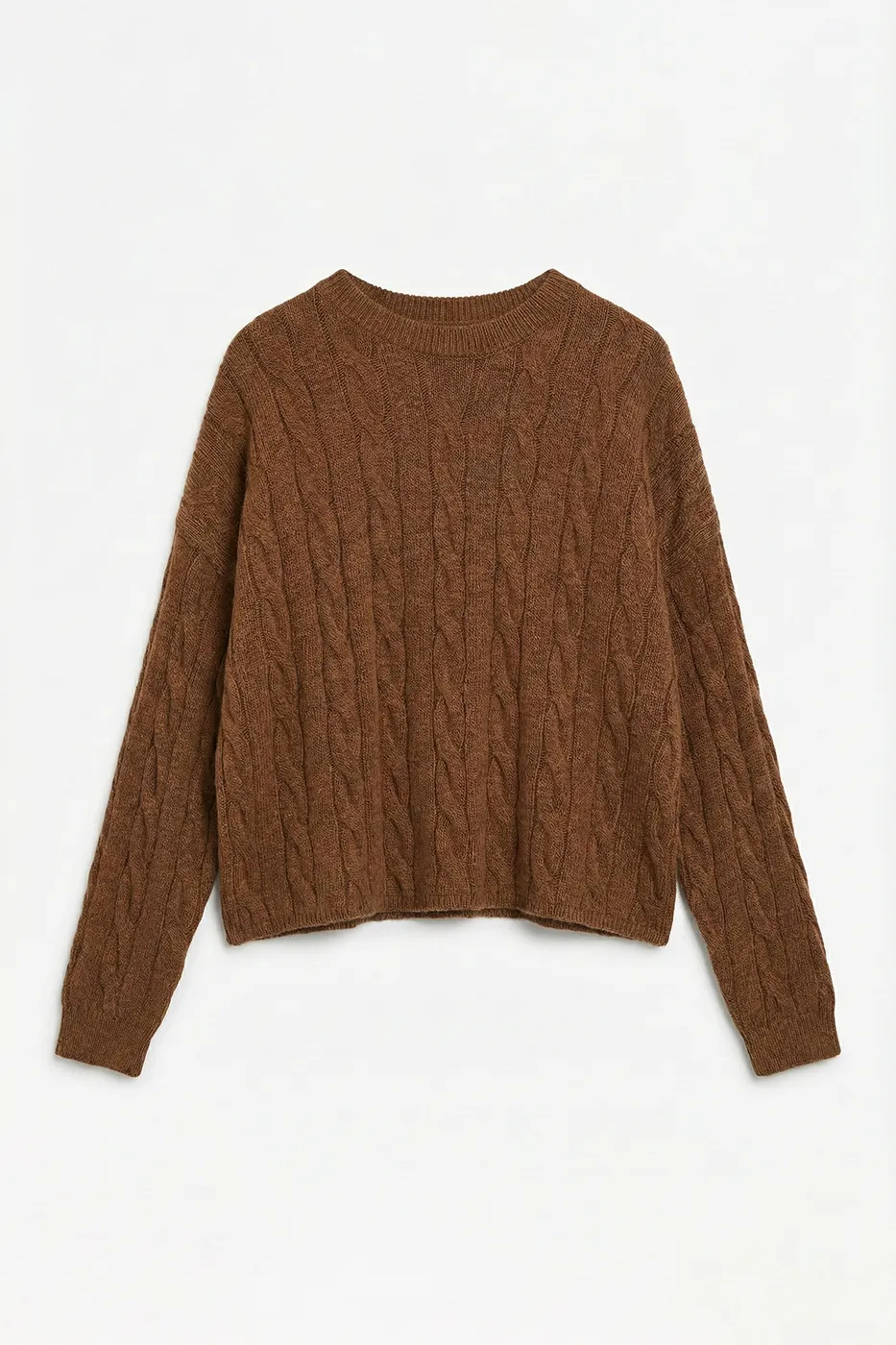 Bayan Tarçın Saçörgü Triko Oversize Kazak