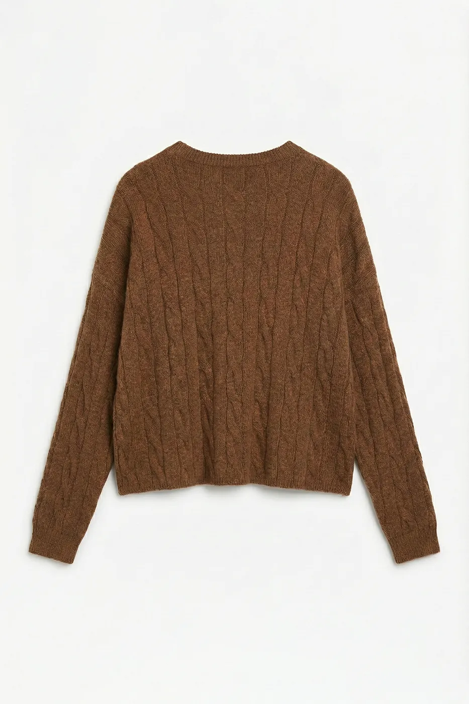 Bayan Tarçın Saçörgü Triko Oversize Kazak