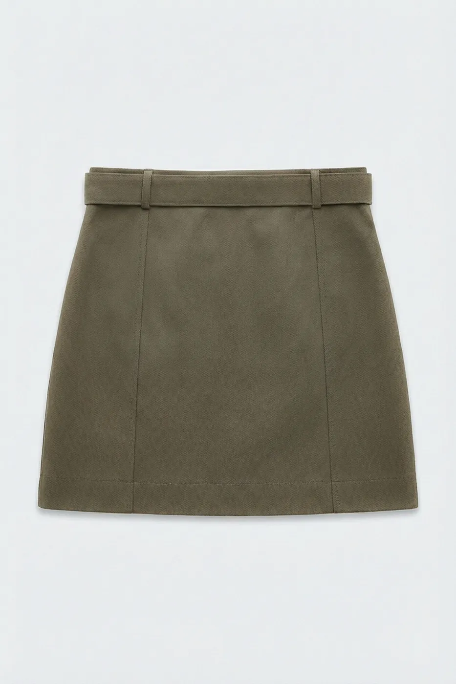 Bayan Haki Cepli Mini Etek