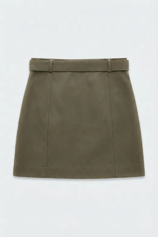 Bayan Haki Cepli Mini Etek - BSL