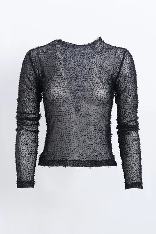 Bayan Siyah Boncuklu Tül Top - BSL