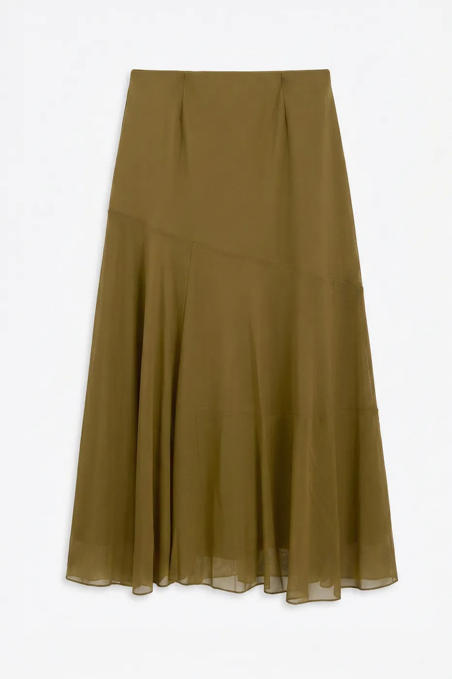 Bayan Haki Tül Volanlı Midi Etek