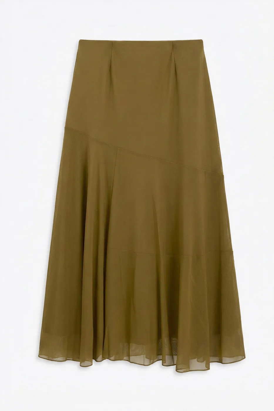 Bayan Haki Tül Volanlı Midi Etek