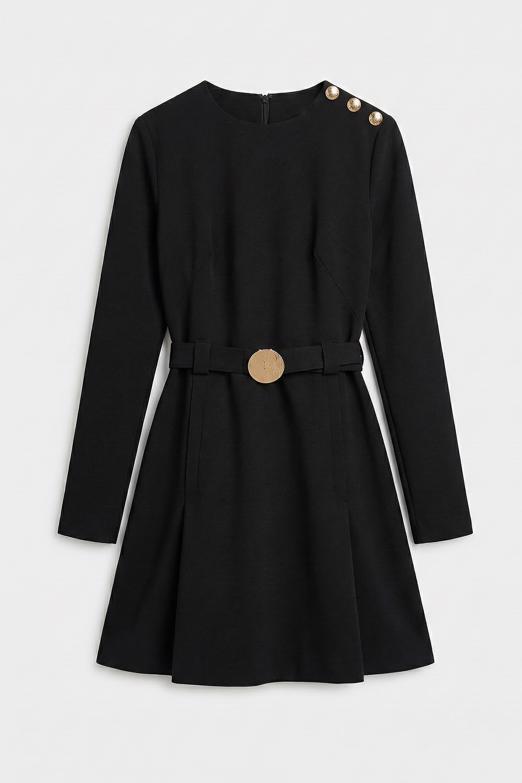 Kemer Detaylı Mini Elbise