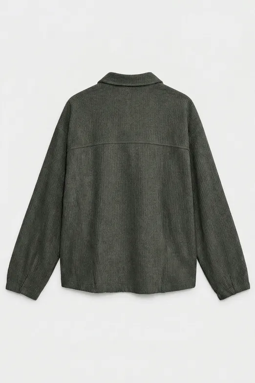 Bayan Haki Fitilli Oversize Gömlek - BSL