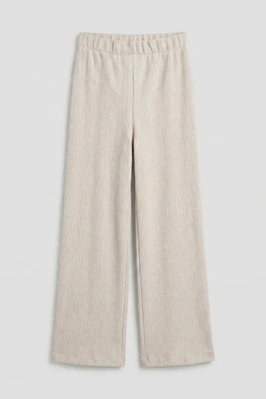 Bayan Bej Fitilli Düz Kesim Pantolon - BSL