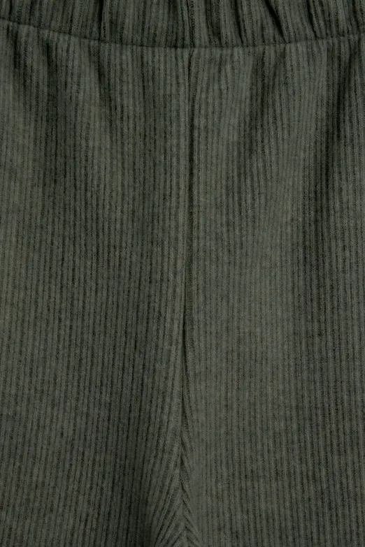 Bayan Haki Fitilli Düz Kesim Pantolon - BSL