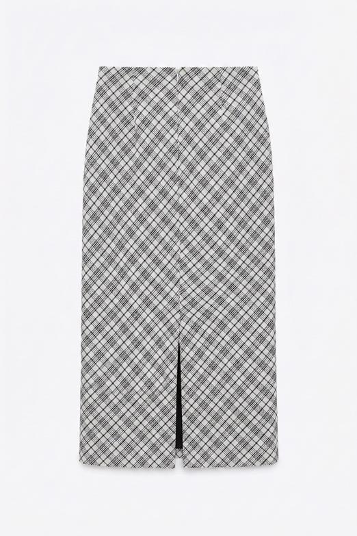 Ekoseli Midi Kalem Etek