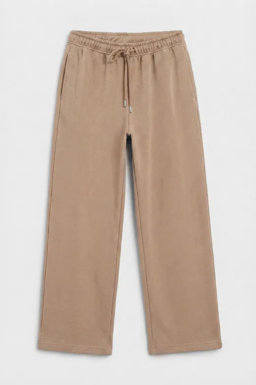 Bayan Bej Düz Kesim Pantolon - BSL