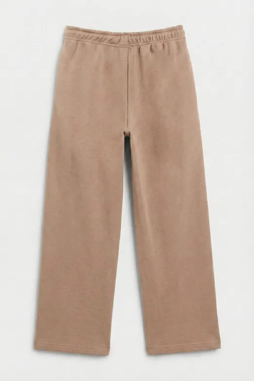 Bayan Bej Düz Kesim Pantolon - BSL