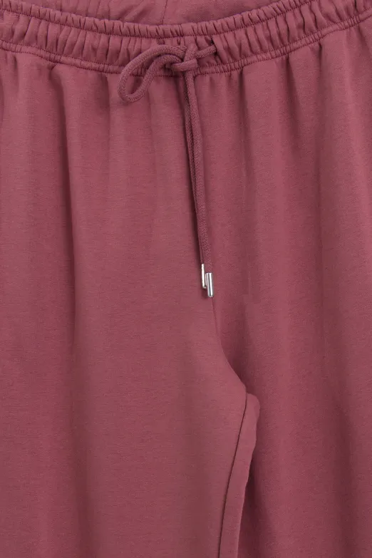 Bayan Mürdüm Düz Kesim Pantolon - BSL