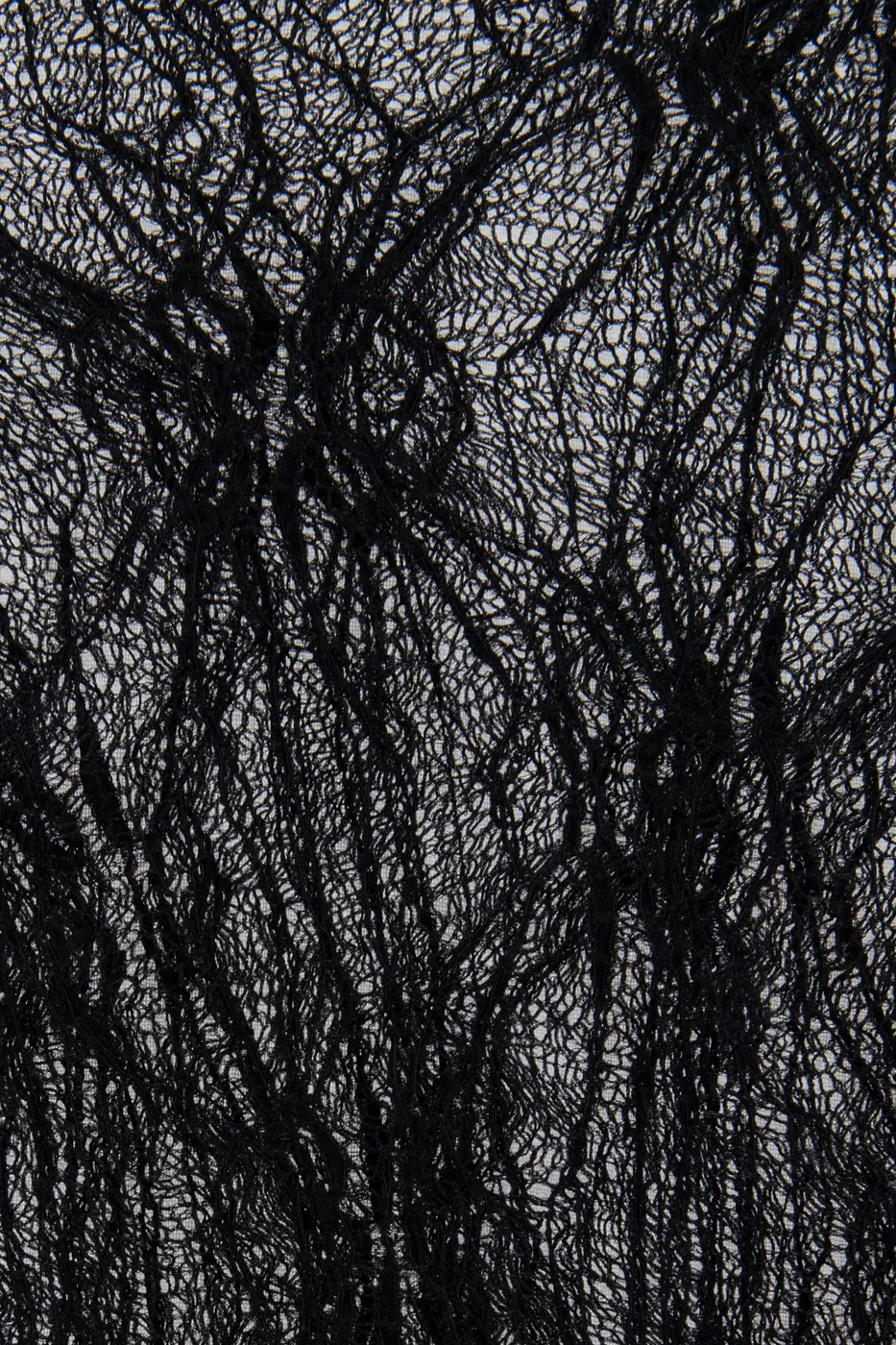 Bayan Siyah Tül Bodysuit