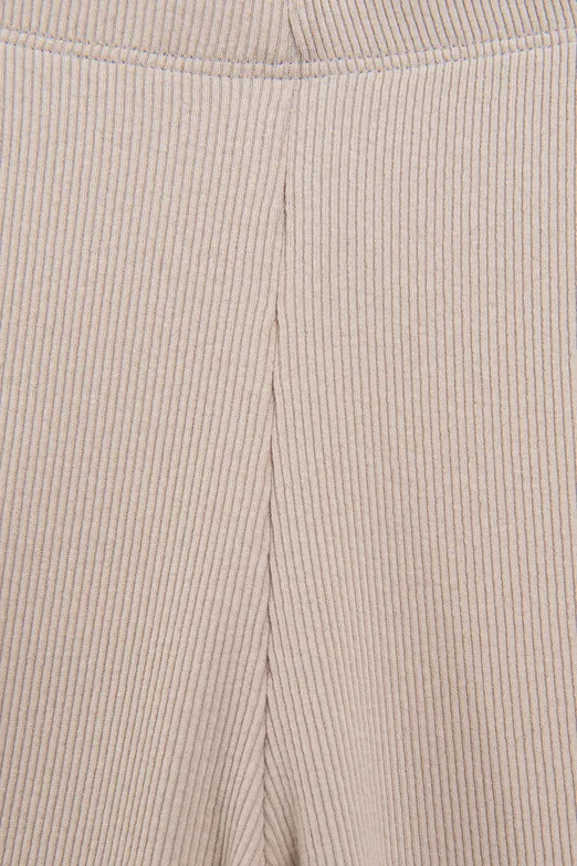 Bayan Bej Fitilli Düz Kesim Pantolon - BSL