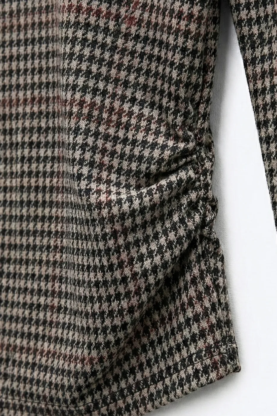 Bayan Kahverengi Drapeli Yakalı Bluz