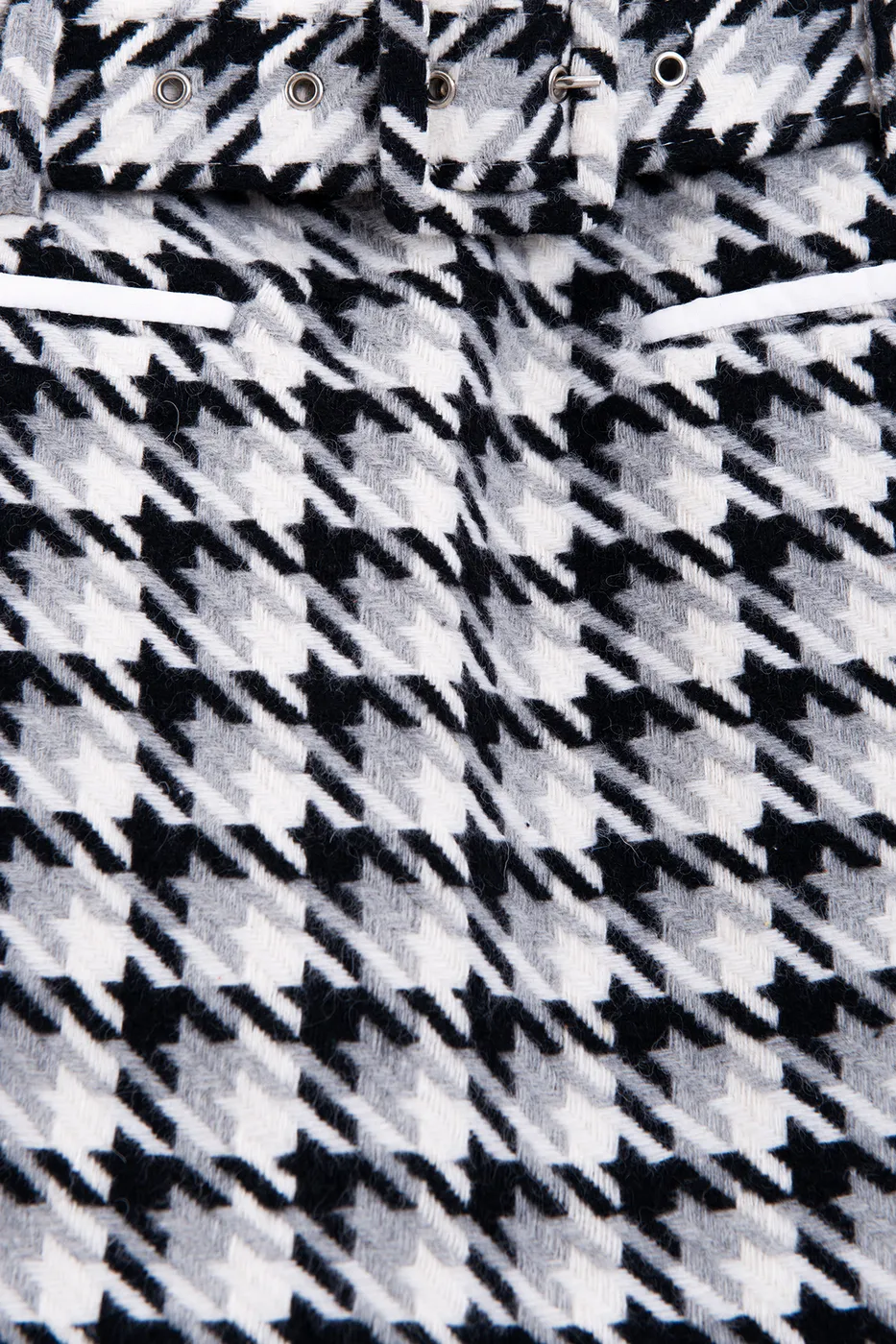 Bayan Siyah Kazayağı Desen Mini Şort Etek