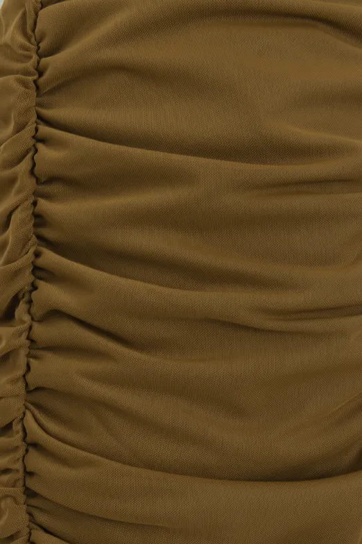 Bayan Haki Drapeli Tül Maksi Etek - BSL