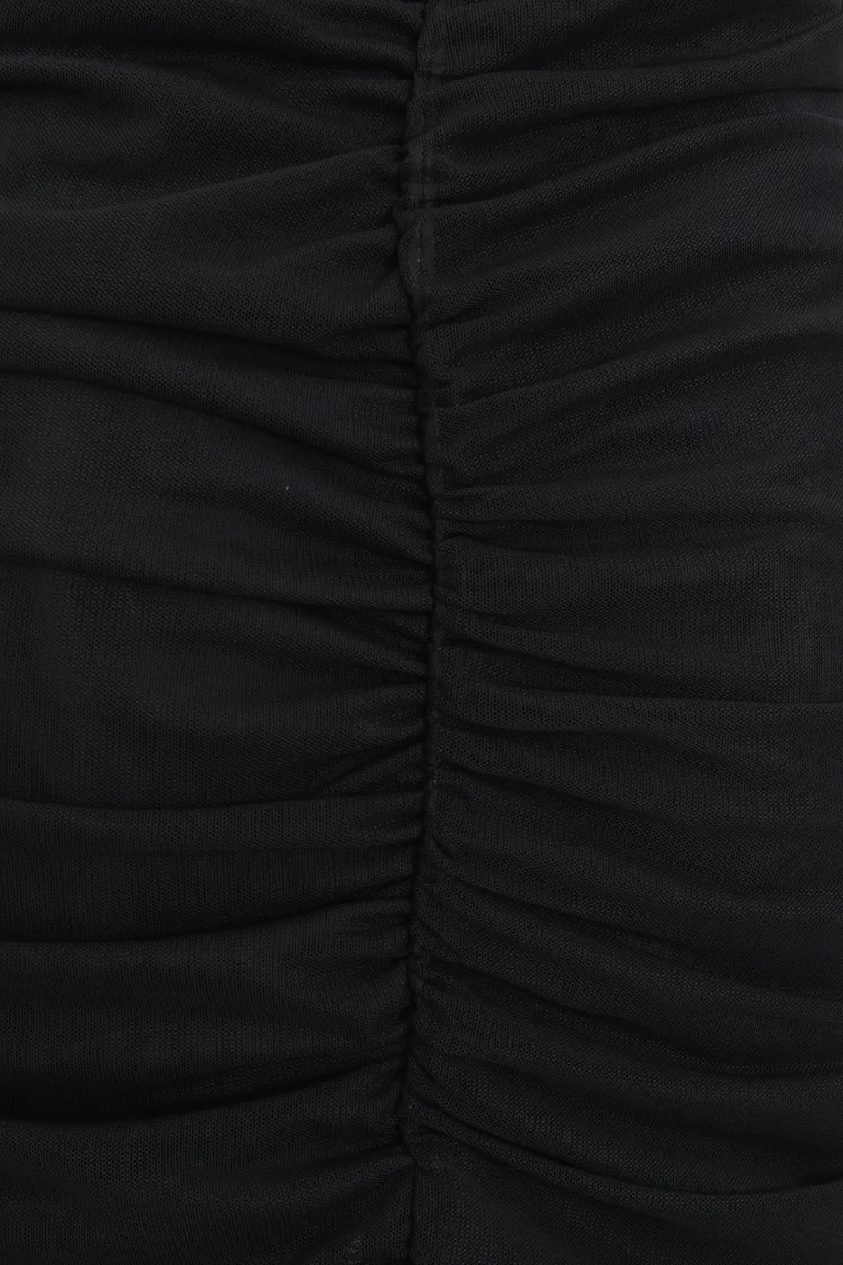 Bayan Siyah Drapeli Tül Maksi Etek