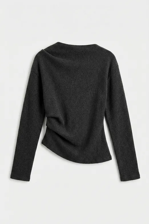 Bayan Antrasit Drapeli Top - BSL