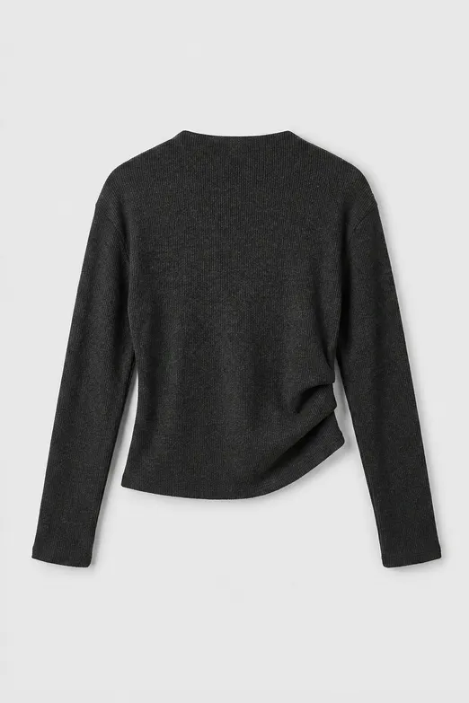 Bayan Antrasit Drapeli Top - BSL