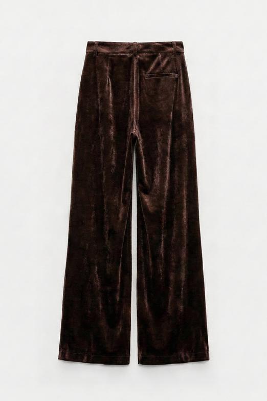 Kadife Pileli  Bol Pantolon