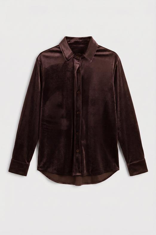 Bayan  Oversize Kadife Gömlek