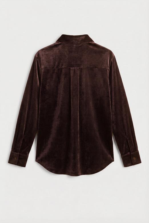 Oversize Kadife Gömlek