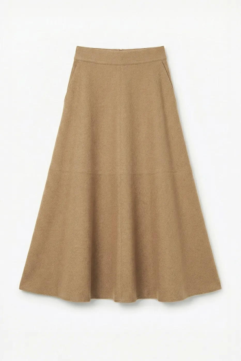 Bayan Camel Midi Kloş Etek