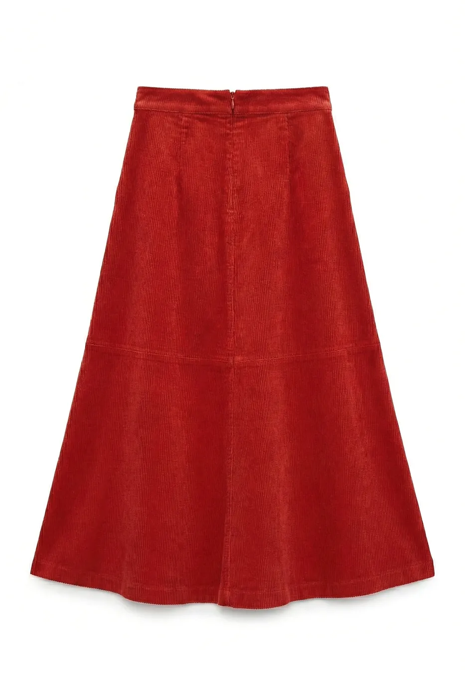 Bayan Kırmızı Midi Kloş Etek