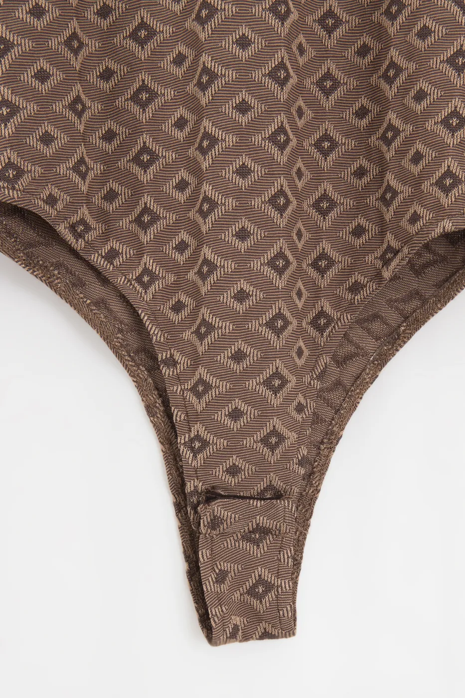 Bayan Kahverengi Uzun Kollu Bodysuit