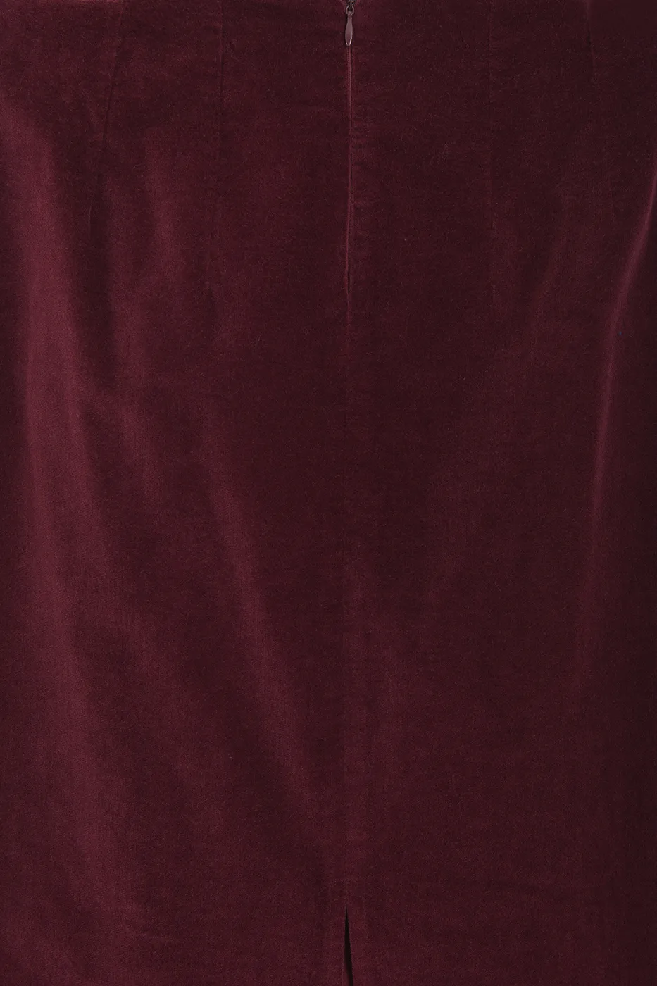 Bayan Bordo Kadife Midi Kalem Etek