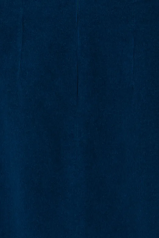 Bayan Turkuaz Kadife Midi Kalem Etek - BSL